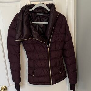 Athleta Dark Purple Puffer Jacket